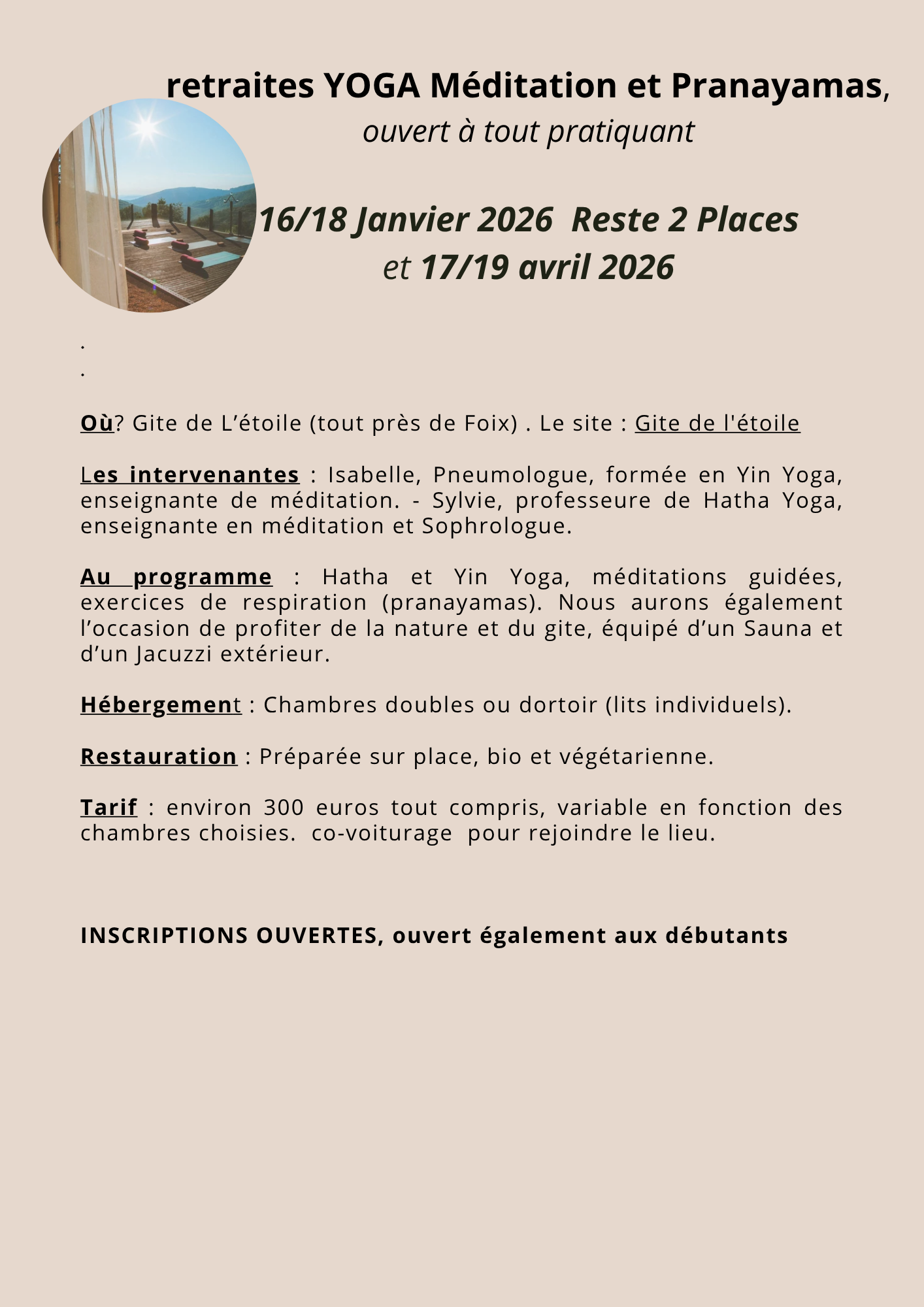 NEWS LETTER (2) calendrier à jour